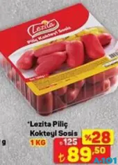 LEZİTA PİLİÇ KOKTEYL SOSİS 1 KG